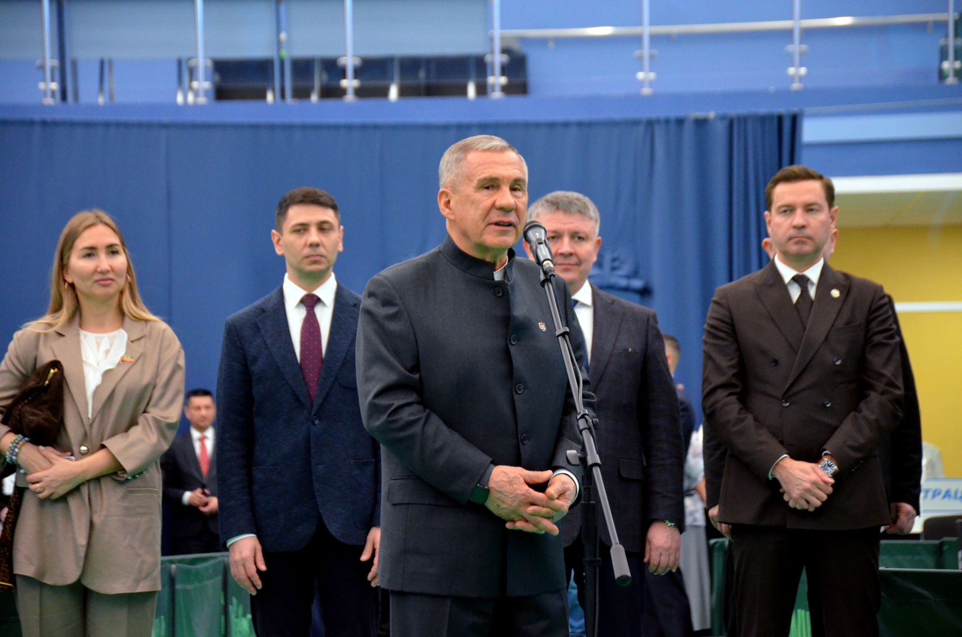 Рөстәм Миннеханов Сабада өстәл теннисы буенча халыкара турнир ачылышында катнашты
