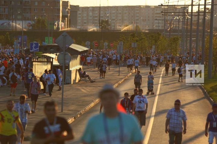 Бельгия–Бразилия матчы вакытында "Казан-Арена" стадионы янындагы юллар ябыла