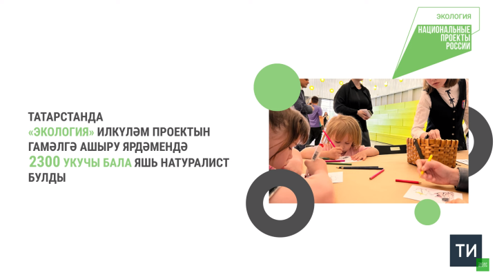 Татарстанда «Экология» илкүләм проекты ярдәмендә 2,3 мең укучы бала яшь натуралист булды