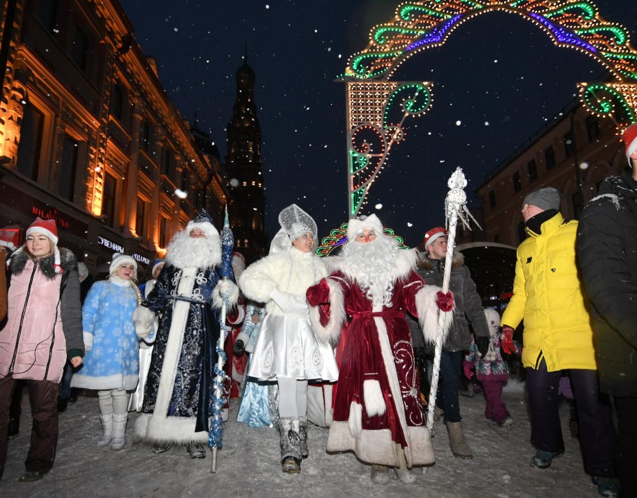 Казанның Кыш бабайлар парады