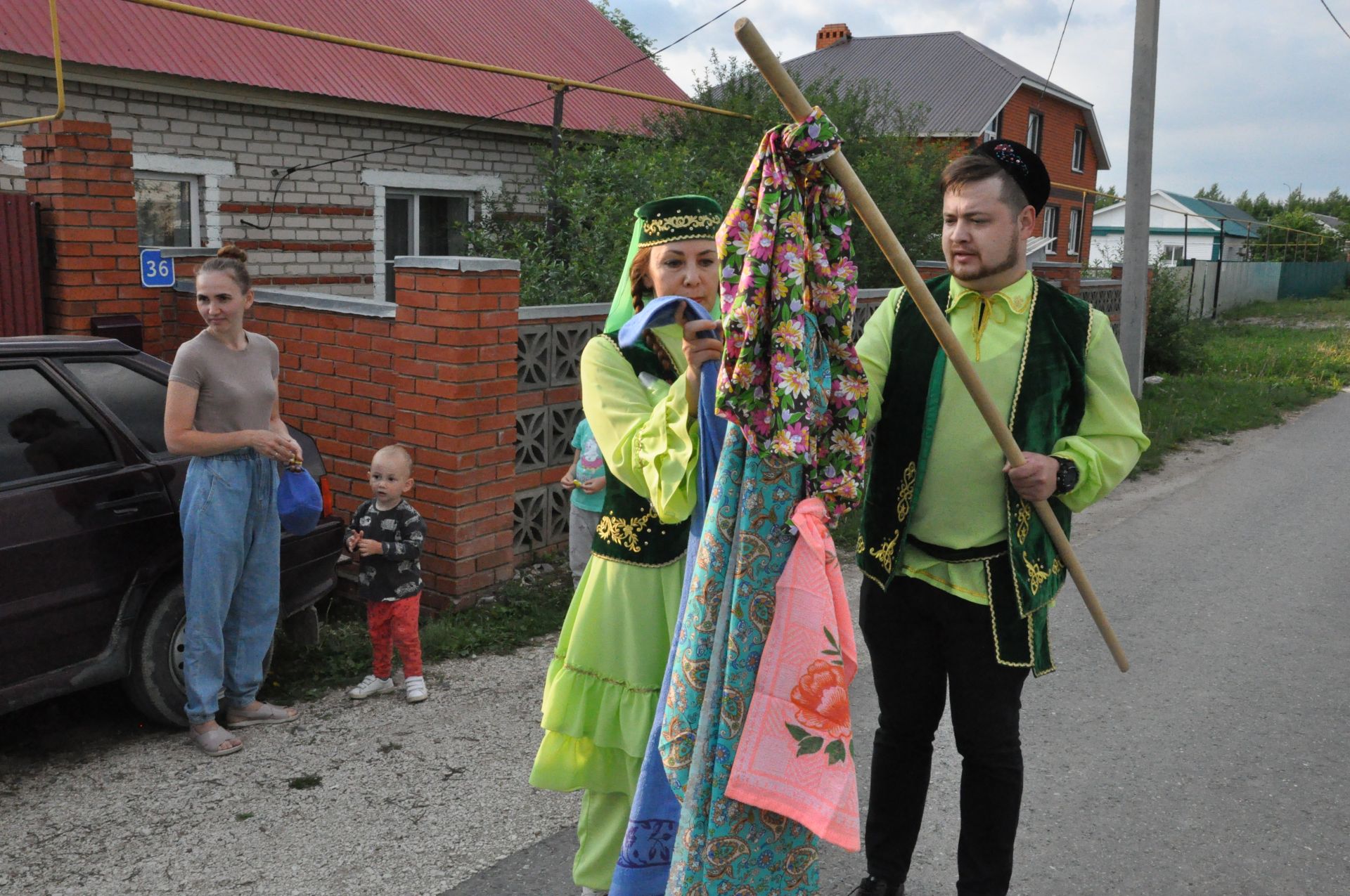 Сабада Сабантуй бәйрәме өчен бирнә жыю