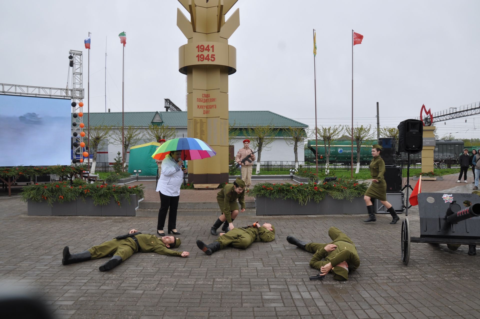 Җиңү көненә багышланган  парад һәм бәйрәм митингы Шәмәрдәндә дә  тантаналы шартларда үтте
