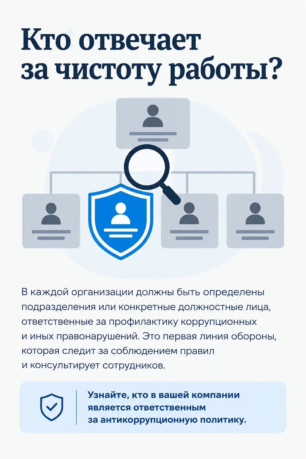 ОСНОВНЫЕ ОБЯЗАННОСТИ ОРГАНИЗАЦИИ В СФЕРЕ ПРОТИВОДЕЙСТВИЯ КОРРУПЦИИ