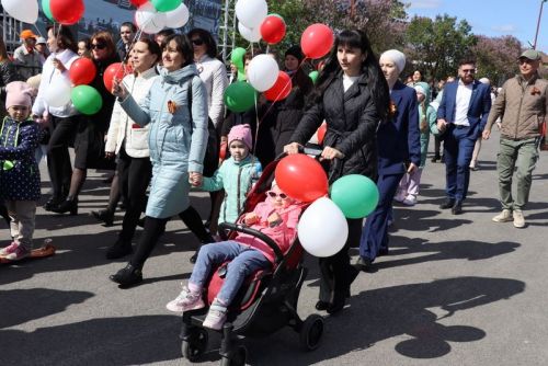 9 Май – Җиңү көнендә  Сабада 5 меңгә якын  кеше  парадка чыкты
