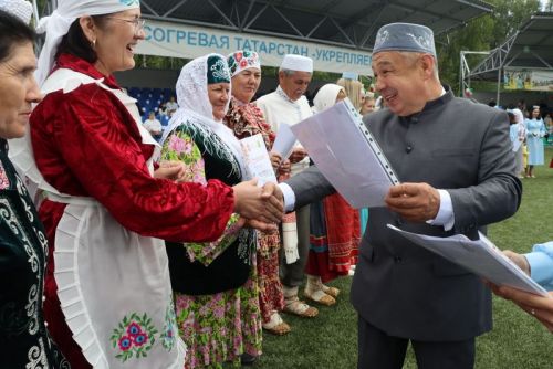 Сабантуйның сабан һәм  җыр бәйгесе батырлары тәкә  алды