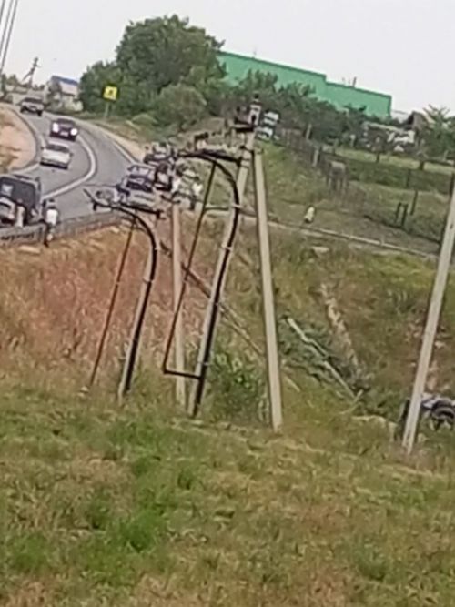 Арча станциясендә Элеватор янындагы күпердән йөк машинасы түбәнгә төшеп киткән