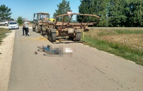 Кукмара районында велосипедчы трактор прицепы тәгәрмәче астына эләгеп һәлак булган