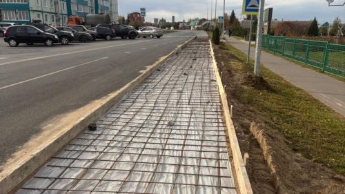 Сабада тротуарларны төзекләндерү эшләре төгәлләнү алдында