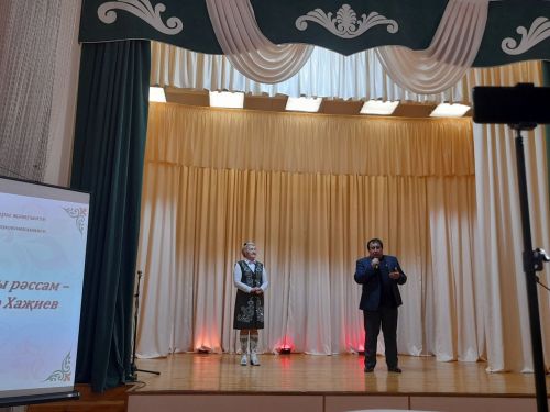 Шекше авылында Мадияр Хаҗиев һәм аның укучылары иҗат иткән картиналар галереясе ачылды