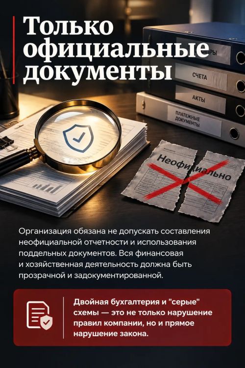 ОСНОВНЫЕ ОБЯЗАННОСТИ ОРГАНИЗАЦИИ В СФЕРЕ ПРОТИВОДЕЙСТВИЯ КОРРУПЦИИ