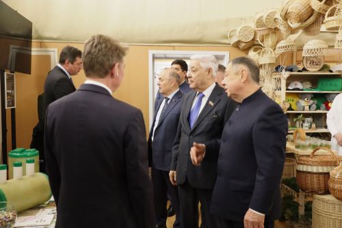 Саба мәдәният йортында оешма-предприятиеләр, шәхси эшмәкәрләр җитештергән төрле товарлар, азык-төлек продукциясе күргәзмәсе